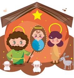 Cute Cartoons Of Joseph And Mary On Jesus Birth