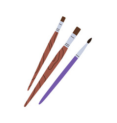 Paint Brushes With Different Bristles