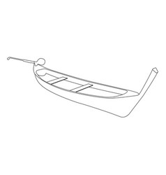 Pirogue Flat Icon And Sign