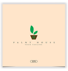 Plant House Logo Premium Elegant Template Eps 10