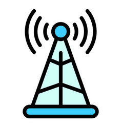 Signal Tower Icon Flat