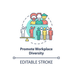 Promote Workplace Diversity Concept Icon