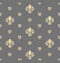 Seamless Pattern With Few Royal Lilies