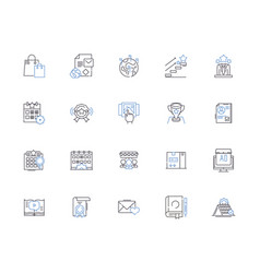 Branding Outline Icons Collection Branding