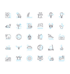 Cultural Immersion Linear Icons Set Diversity