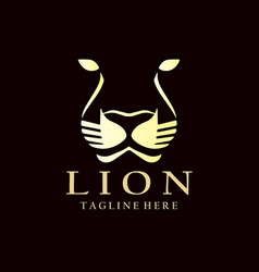 Lion Face Logo Design Template