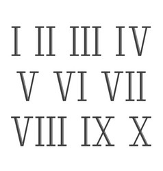 Old Roman Numerals Set Number