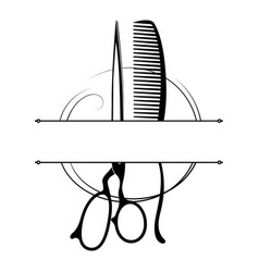 Comb Scissors And Hair Curl Beauty Salon Banner