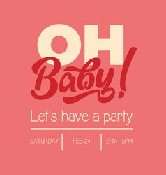 Oh Baby Shower Invitation Greeting Card