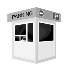 Parking Toll Booth Icon In Monochrome Style