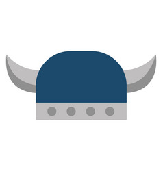 Viking Battle Helmet On White Background