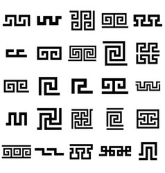 Greek Motives Symbols Set Key