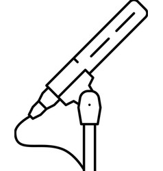 Media Mic Microphone Line Icon