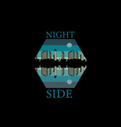 Night Side T Shirt Design Landscape