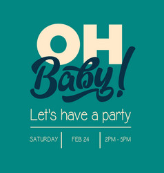 Oh Baby Shower Invitation Greeting Card