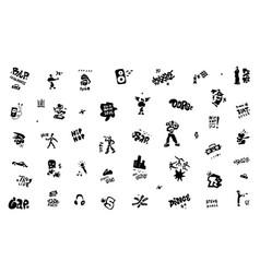 Rap Music Graffiti Street Style -doodle Set