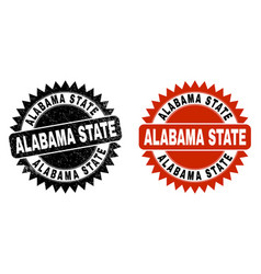 Alabama State Black Rosette Stamp Seal