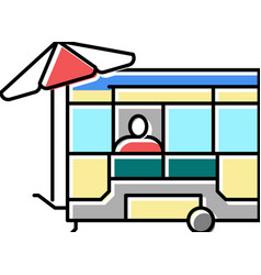 Food Cart Color Icon