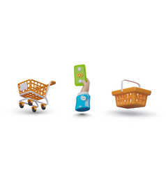 Set Of 3d Icons For Online Business