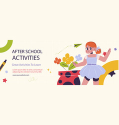 Flat Design After School Activities Cover