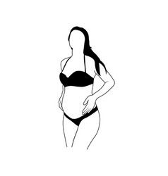 Pregnant Woman Line Art Symbols