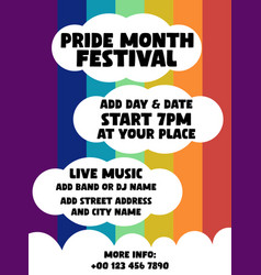 Pride Month Festival Poster Flyer Design