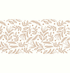 Elegant Seamless Floral Pattern In Hand Drawn