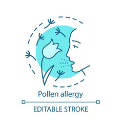 Pollen Allergy Concept Icon Hay Fever Idea Thin