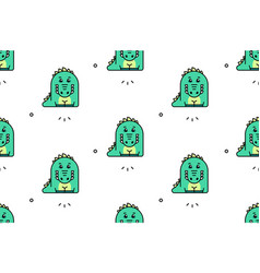 Seamless Pattern With Crocodiles