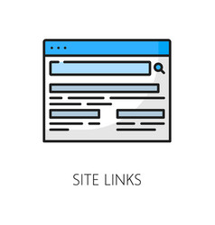 Site Links Icon With Search Engine Result Page