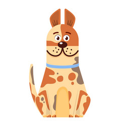 Sitting Dog Icon Front View Happy Cartoon