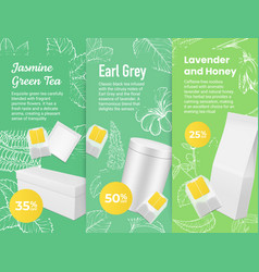 Tea Sale Discount Flyer Jasmine Green Earl Grey