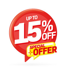 Up To 15 Percent Off Special Offer Sale Sticker