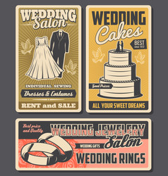 Wedding Rings Cake Bride Dress And Groom Suits