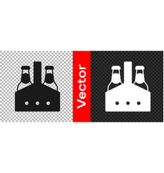 Black Pack Beer Bottles Icon Isolated