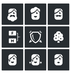 Family Tree Icons Set