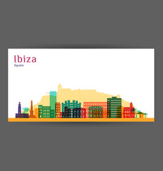 Ibiza City Architecture Silhouette Colorful