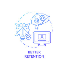 Better Retention Blue Gradient Concept Icon