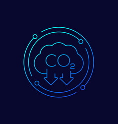 Co2 Gas Carbon Emission Reducing Line Icon