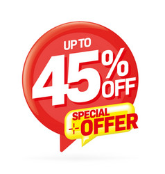 Up To 45 Percent Off Special Offer Sale Sticker