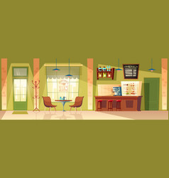 Coffee shop house cafeteria interior background Vector Image