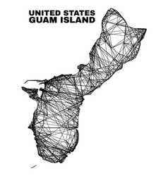 Linear Irregular Mesh Guam Island Map