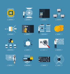 Quantum Computing Flat Icons