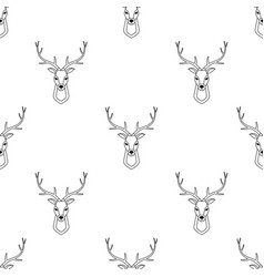 Deer heads and diamonds abstract seamless pattern Vector Image