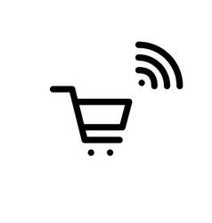 Shopping Cart With Wifi Symbol Internet Of Things