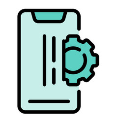 Smartphone Gear Marketing Icon Flat