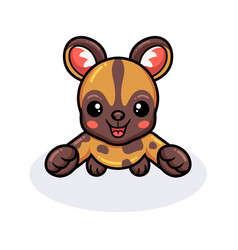 Cute Wild Dog Cartoon Leaping