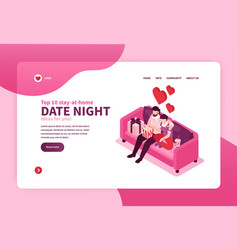 Valentines Day Isometric Banner