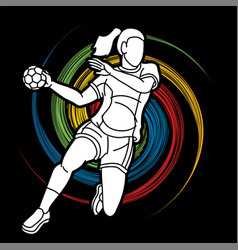 Handball Sport Female Player Action