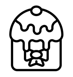 Panettone Bread Icon Outline Cake Food